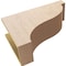 Ekena Millwork 8"W x 24"D x 16"H Classic Garner Rough Cedar Woodgrain TimberThane Corbel, Primed Tan CORUR08X24X16GARRCPR - alternate 6